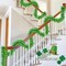 33 Ft St. Patrick's Day Tinsel Garland Decorations Green Gold Shamrock Garland Clover Metallic Streamer Hanging St Patricks Day Decorations for Home Indoor Outdoor Irish Party Supplies